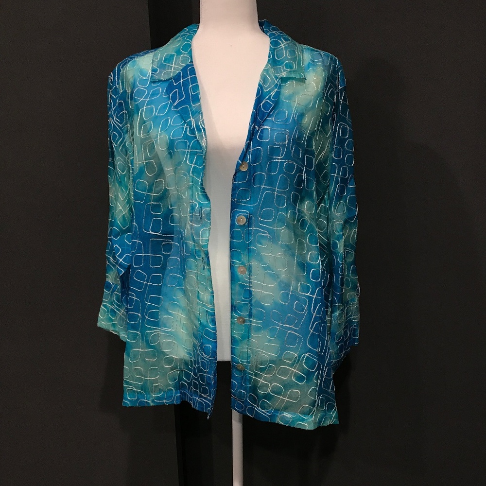 Blue Translucent Jacket - image 1